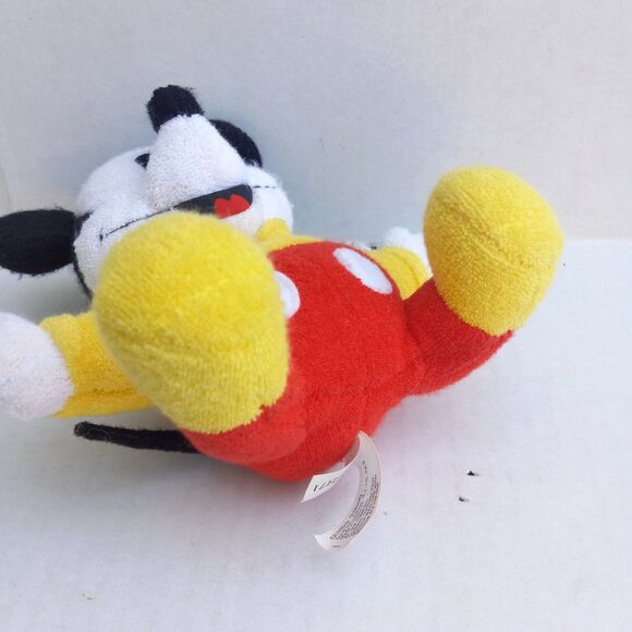 Vintage Gund Baby Mickey Terrycloth Rattle Plush-Embroidered Eyes-Disney-7 Inch - Picture 5 of 9